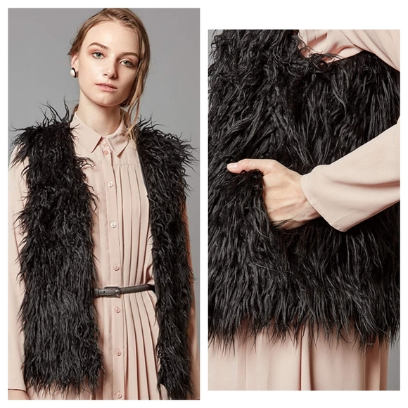 ANNA & CHRIS Faux Fur Soft Vest Waistcoat Small - Picture 5 of 12